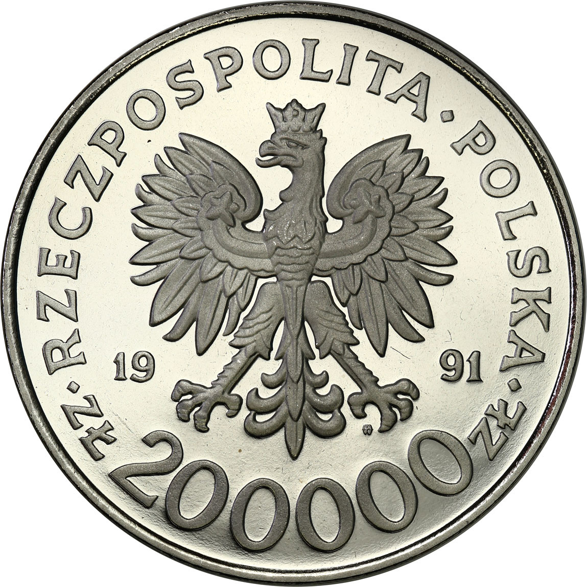 PRL PR BA Nikiel 200 000 Z otych 1991 Konstytucja 3 Maja Archiwum 